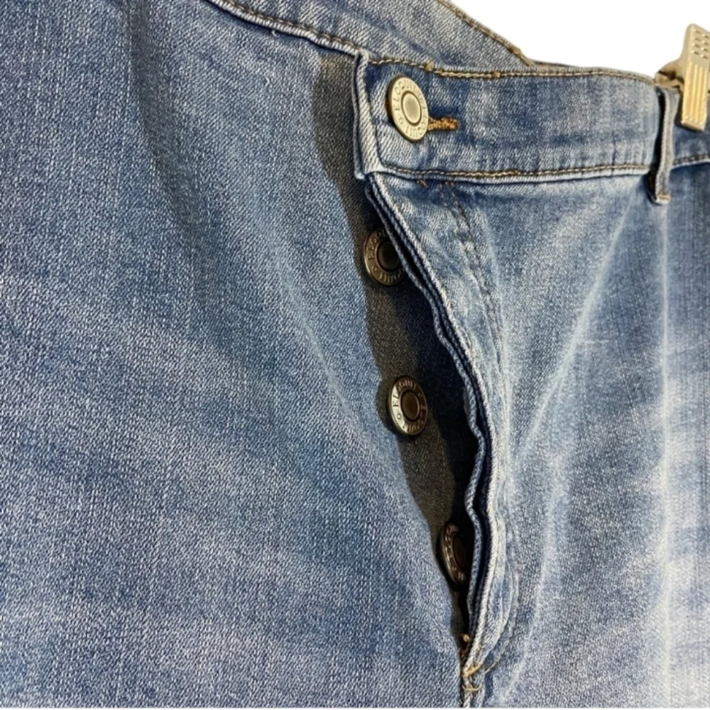 ELOQUII Baggy Straight Plus Asymmetrical Waist Ankle Denim Pants Jeans Size 14